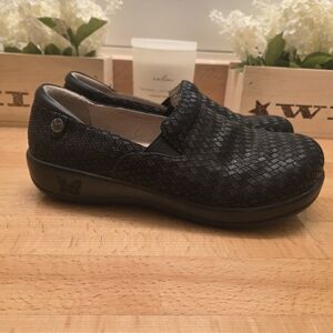 ALEGRIA Keli Pro Waverly Woven Clog Black KEL-752 Shoe Womens 39 Slip- Resistant